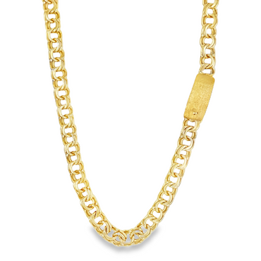 10KT Gold 7MM Regular Chino Link Chain 18 Inches