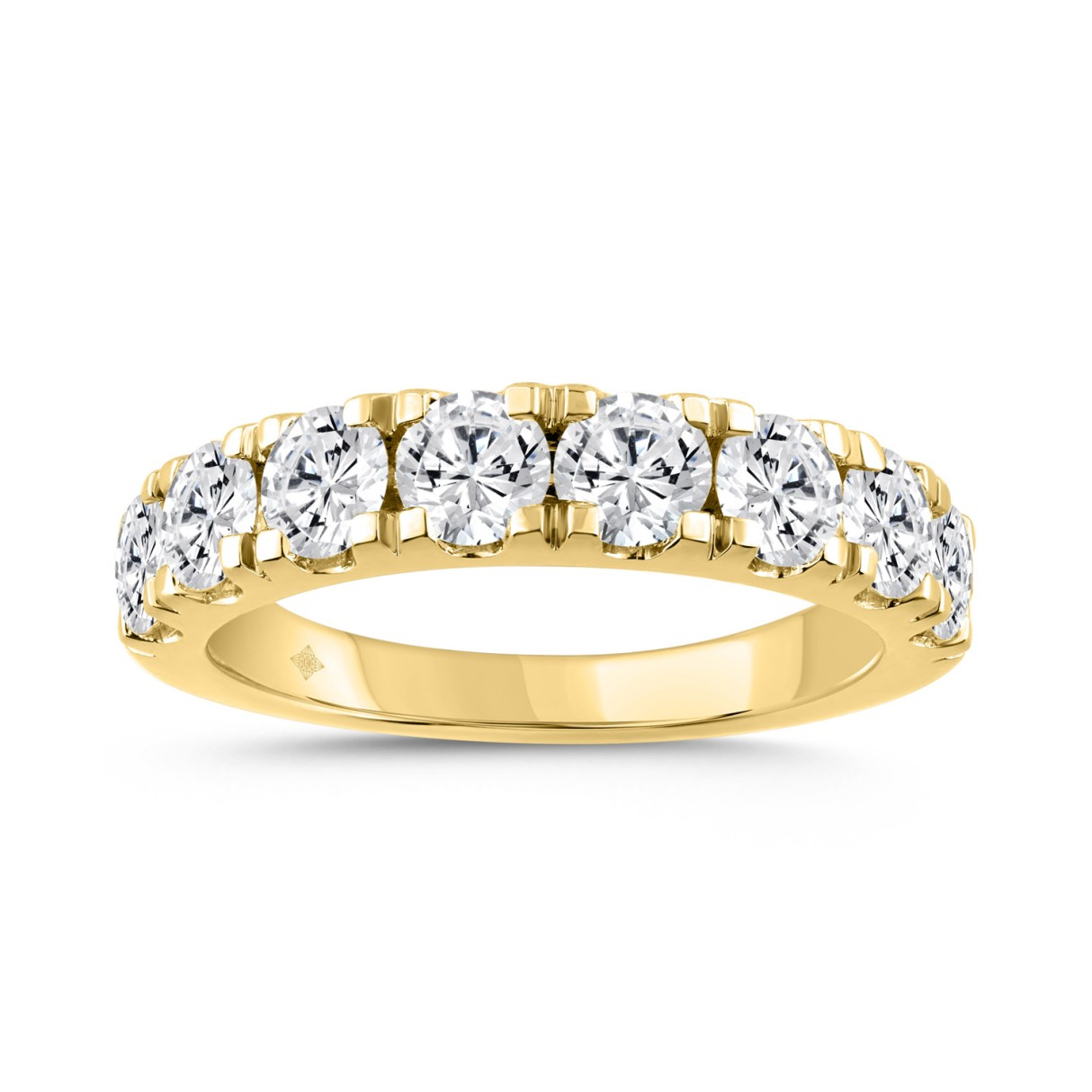 14K YELLOW GOLD 2.00CT ROUND DIAMOND LADIES BAND