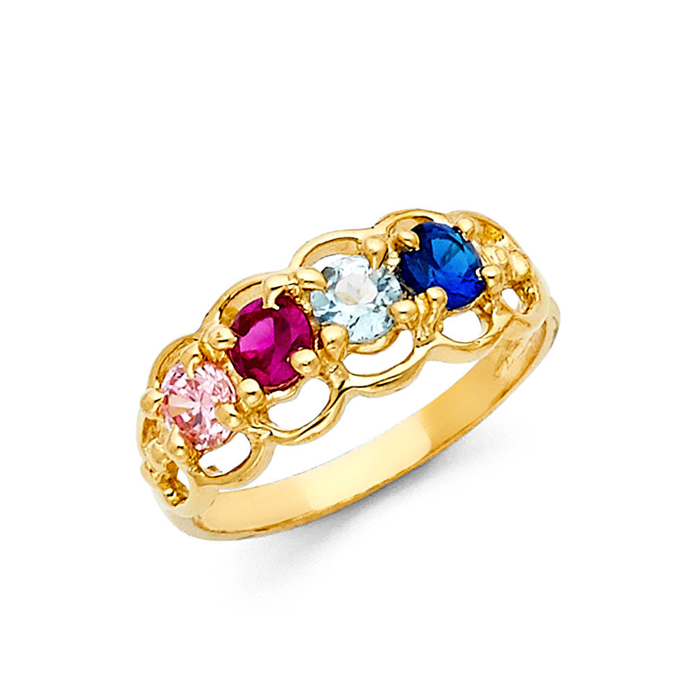 Gold Fashion Rings-Mother'