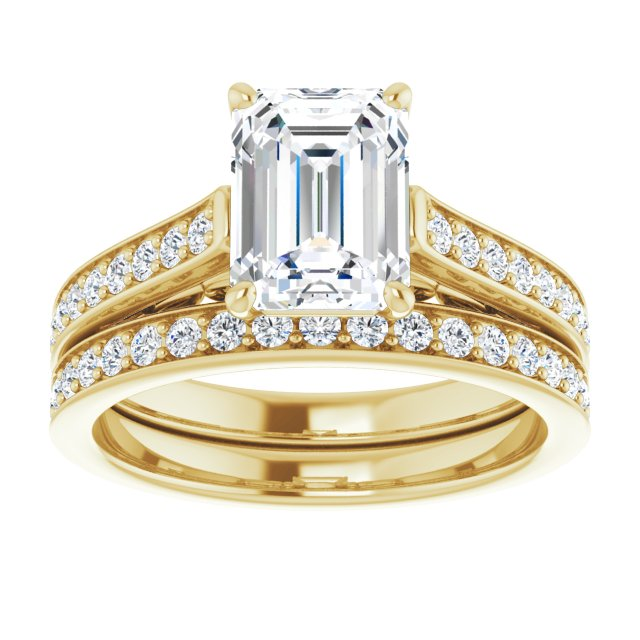 3.15CTTW Certified Lab-Created Radiant Cut Diamond Engagement Ring and