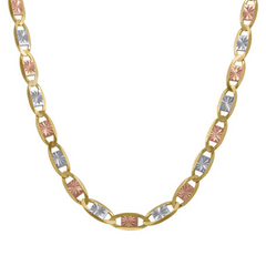 10KT Gold Tricolor 4.2mm Valentino Chain 24