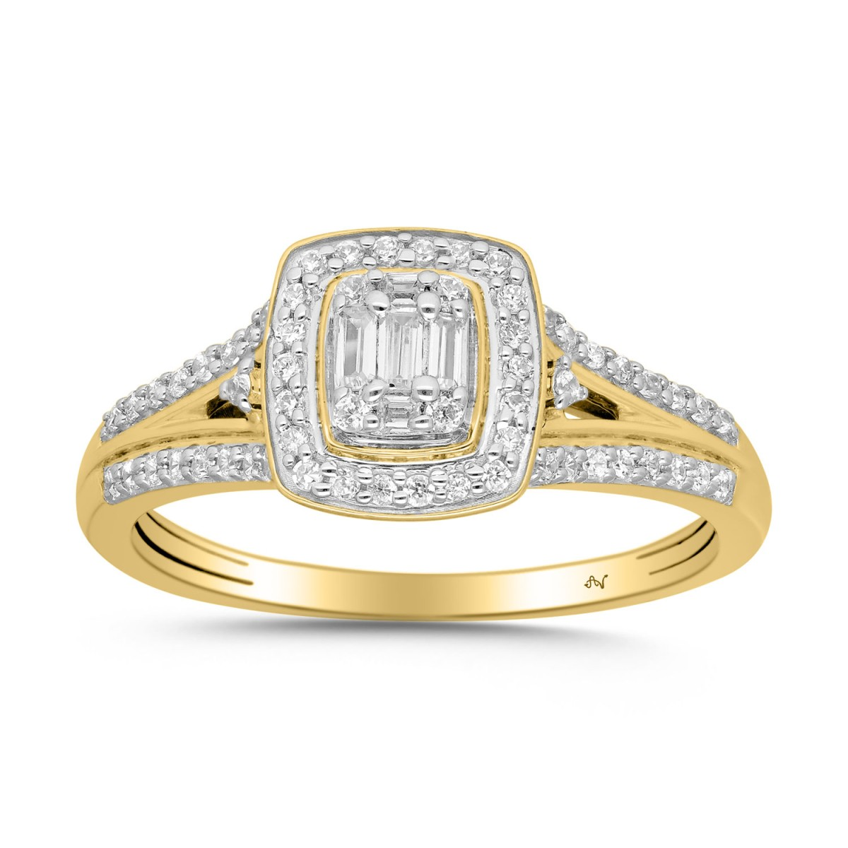 10KT YELLOW GOLD 0.33CT DIAMOND ENGAGEMENT RING