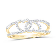 1/4CTW-DIAMOND HEART RING