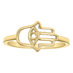 10kt Yellow Gold Hamsa Symbol Ring