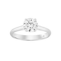 2.0 CT Certified Lab-Created Round Diamond Solitaire Engagement Ring in 14KT White Gold Setting