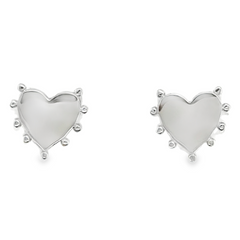 Sterling Silver Heart Stud Earrings