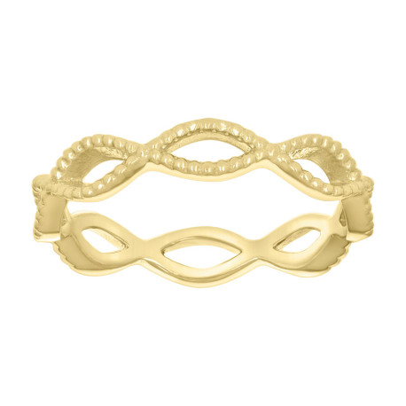 10kt Yellow Gold Womens Infinity Love Ring