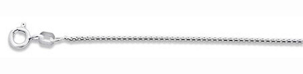019-1MM Round Box Chain .925 Solid Sterling Silver