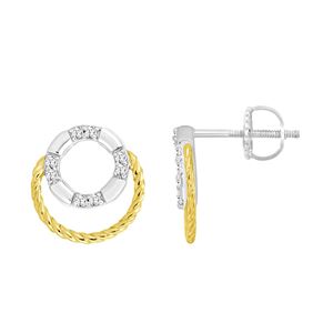 10KT.10CT ROUND DIAMOND LADIES EARRING
