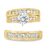 10KT Gold His & Hers Matching Wedding Ring Set Single Line Design