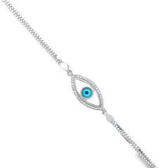 Pulsera ojo de plata de 6.5