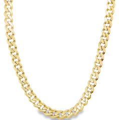 10KT Yellow Gold 7mm Miami Cuban Monaco Chain 18