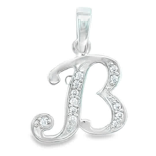 Sterling Silver Initial B 5/8in
