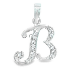 Sterling Silver Initial B 5/8in
