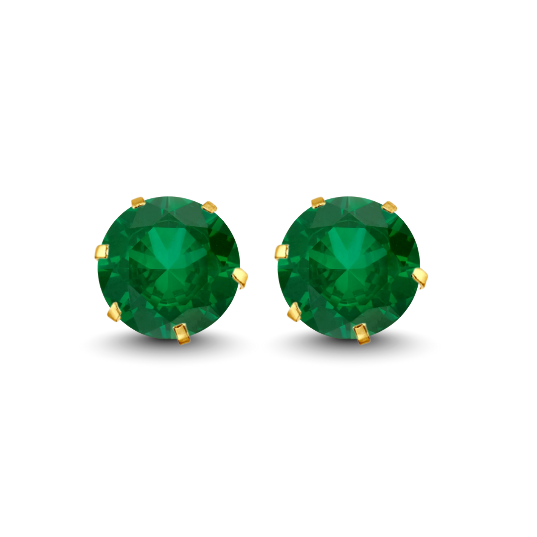 Gold Stud Earrings Broquele