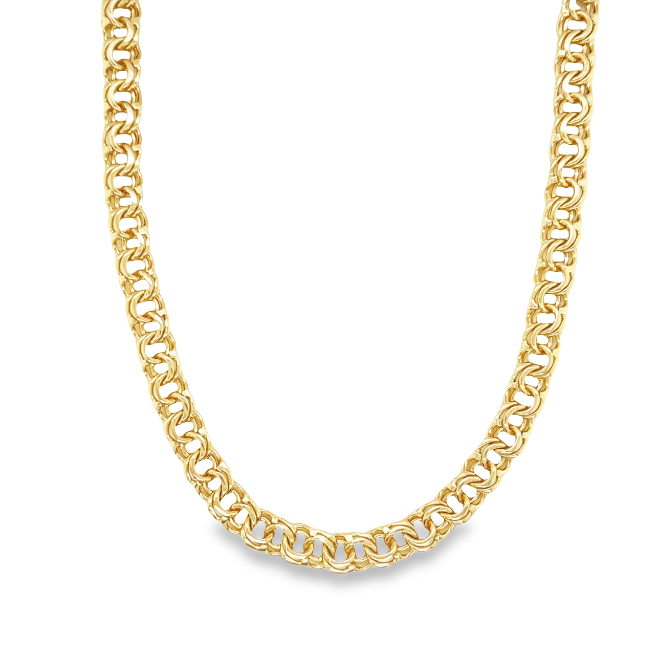 10KT Yellow Gold 6mm Solid Chino Link Chain 24" Long
