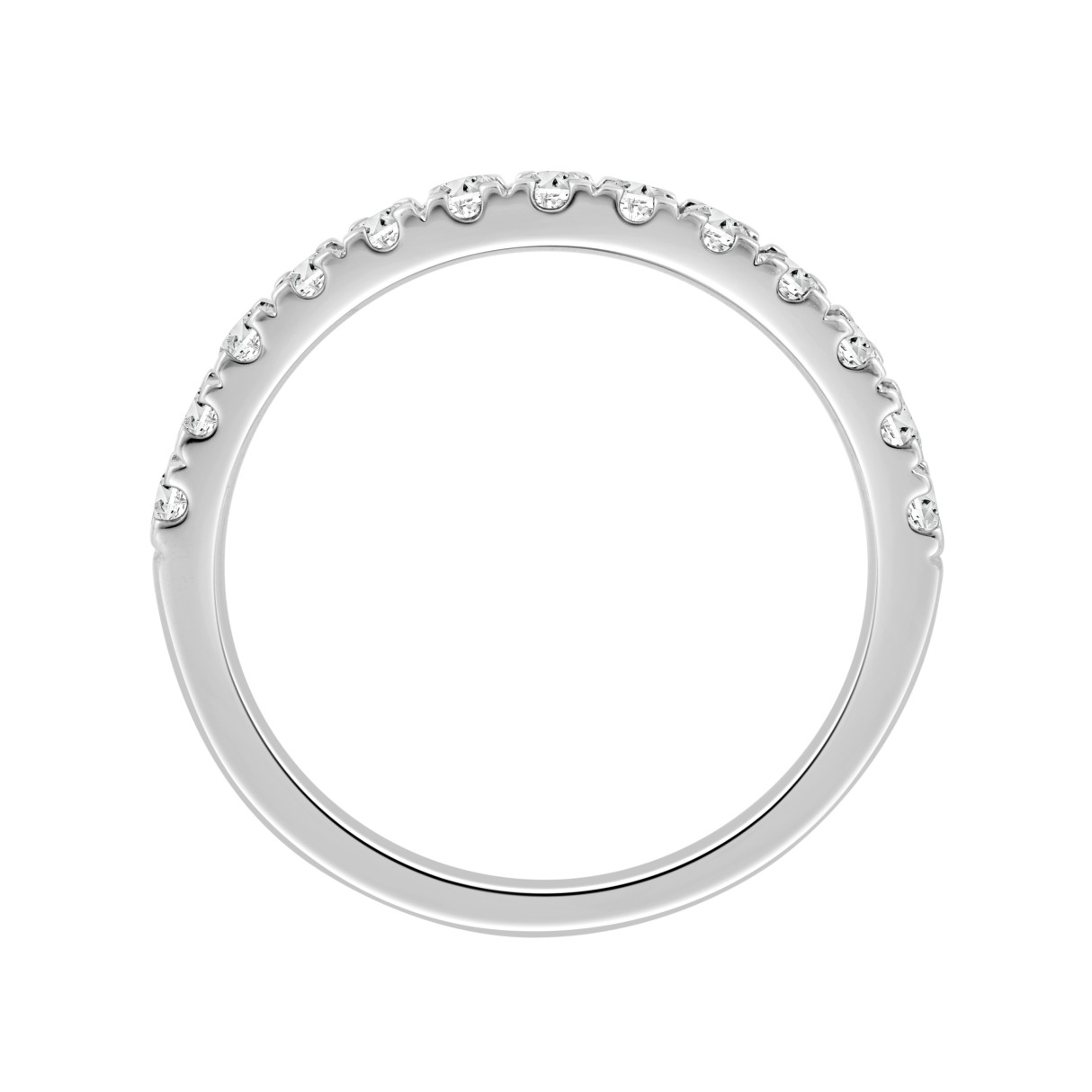 14K WHITE GOLD 1/2CT ROUND LAB DIAMOND LADIES BAND