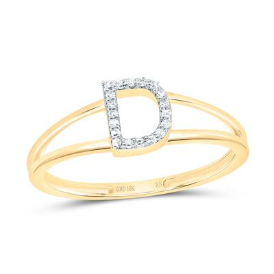 1/20CTW-DIA NK GIFT INITIAL "D" LADIES RING