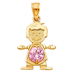 10KT BOY OCTOBER CHARM FOR MOM