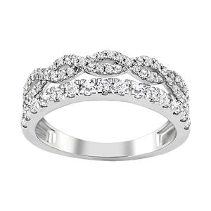 10KT  .75 CT ROUND DIAMOND LADIES BAND