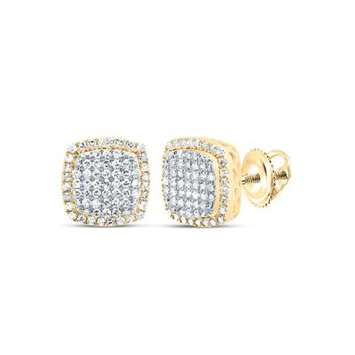 1/2CTW-NAT DIA NK FASHION CUSHION EARRING