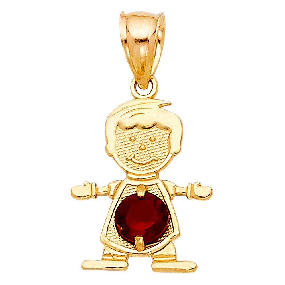 10KT BOY JANUARY CHARM FOR MOM