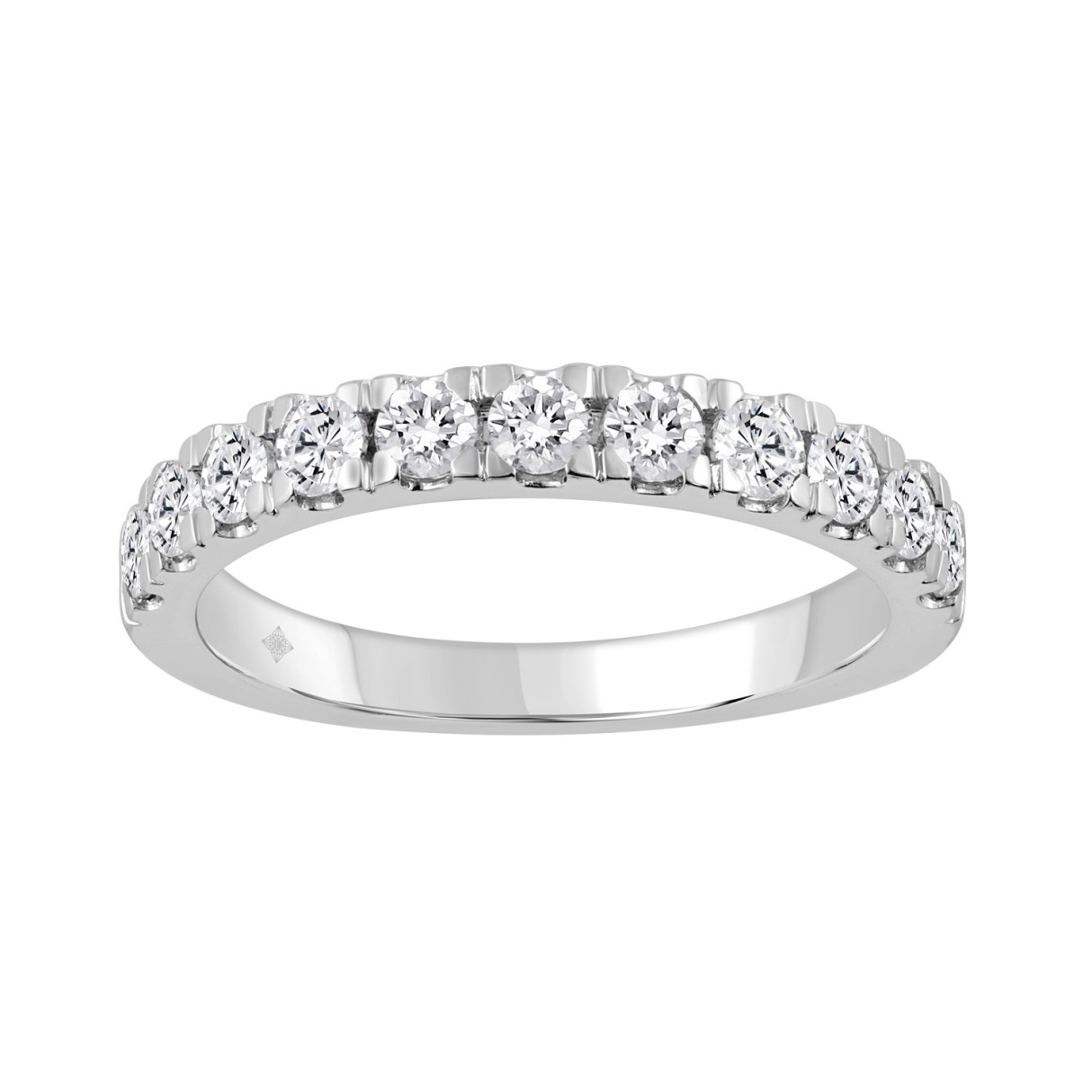 14K White Gold 0.75CTW Certified Lab-Grown Diamond Round Band