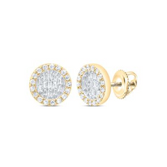 1/3CTW-NAT DIA P1 GIFT ROUND BAGUETTE EARRING