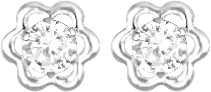 Sterling Silver Flower Stud Earrings