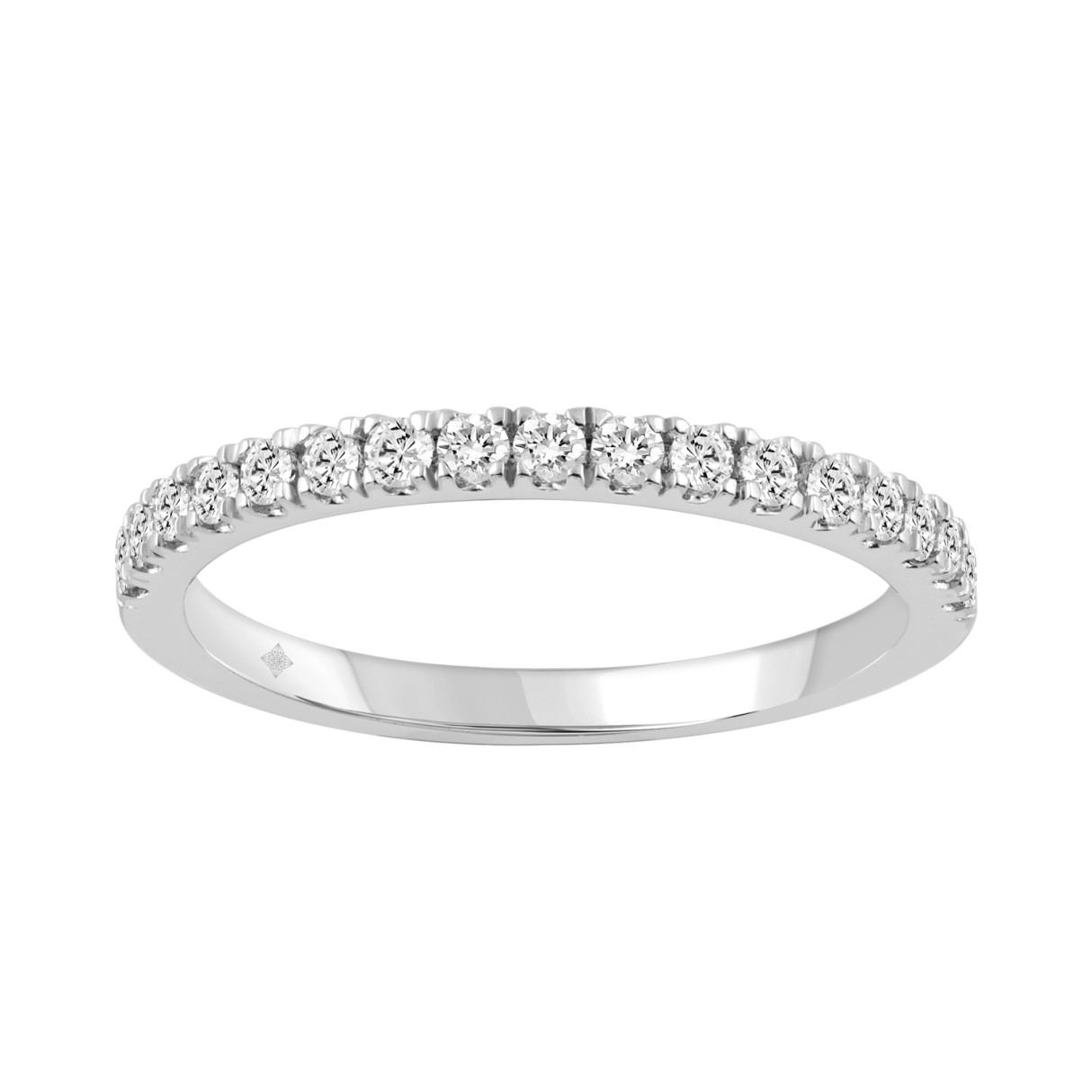 14K White Gold 0.38CTW Certified Lab-Grown Diamond Band