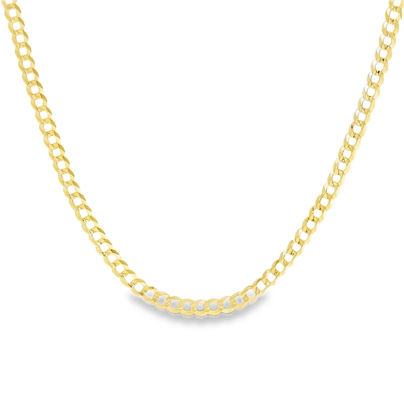 10KT Gold Solid Curb 2.7MM Chain 18 Inches