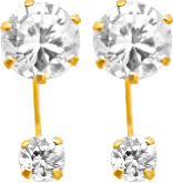 Gold Stud Earrings Broquele