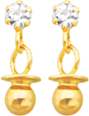 14KT Pacifer Stud Earrings