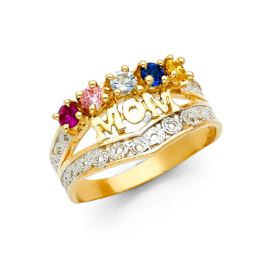 Gold Fashion Rings-Mother'