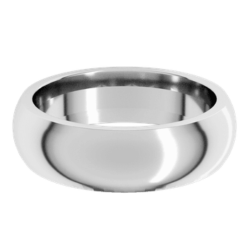 14K Yellow 6 mm Comfort-Fit Half Round Band Size 10