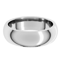 14K Yellow 6 mm Comfort-Fit Half Round Band Size 10