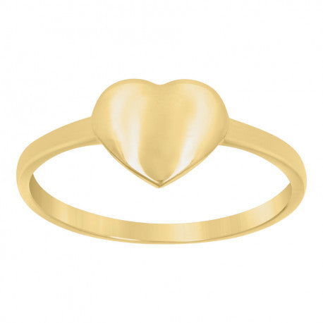 10kt Yellow Gold Womens Heart Love Ring