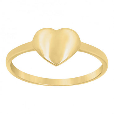 10kt Yellow Gold Womens Heart Love Ring