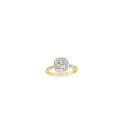 14KT YELLOW GOLD 0.25CT DIAMOND ENGAGEMENT RING