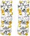 10KT Gold Triple Stone CZ Earrings with Screwbacks