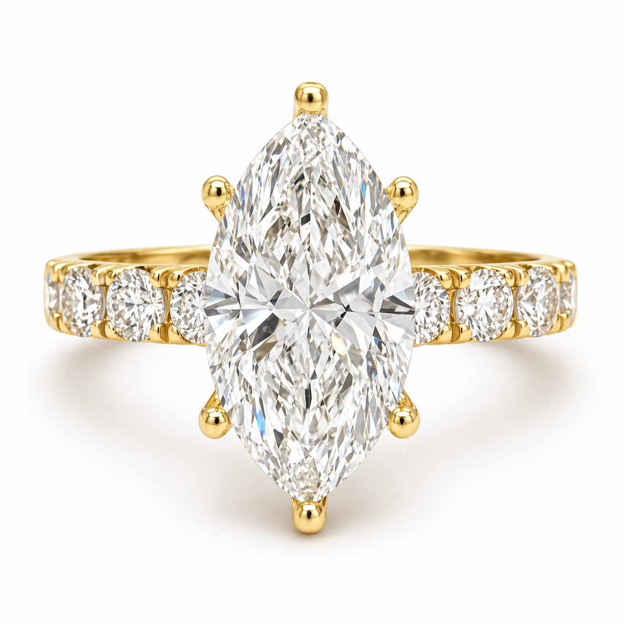 2.72CTTW Certified Lab-Created Fancy Yellow Diamond Halo Engagement Ri