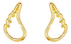 10KT Gold Angel Wings Stud Earrings with Screwbacks