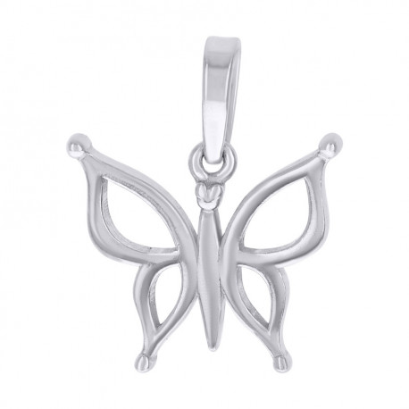 925 Sterling Silver Womens Butterfly Charm Pendant