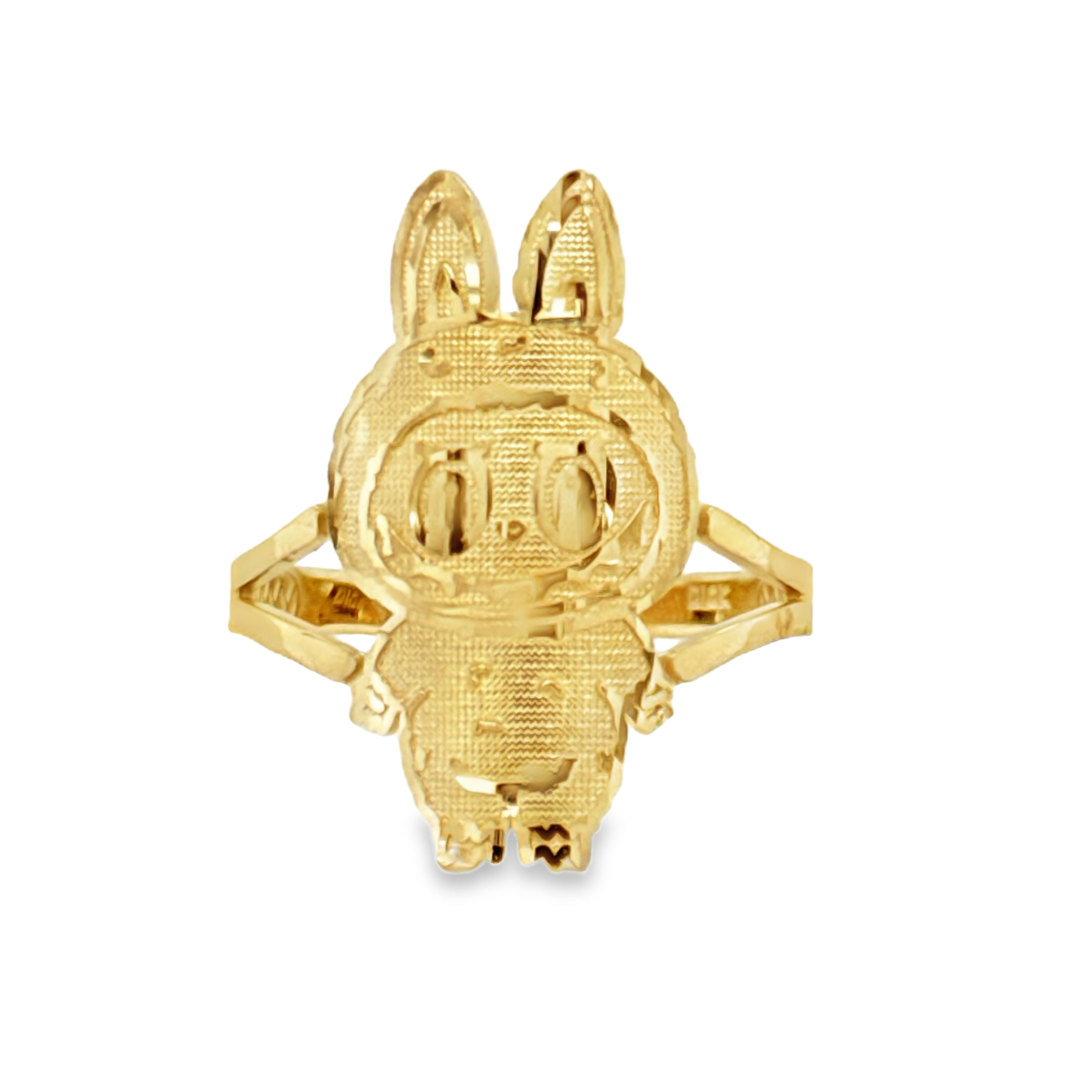 10KT Gold Plush Bear Ring Large