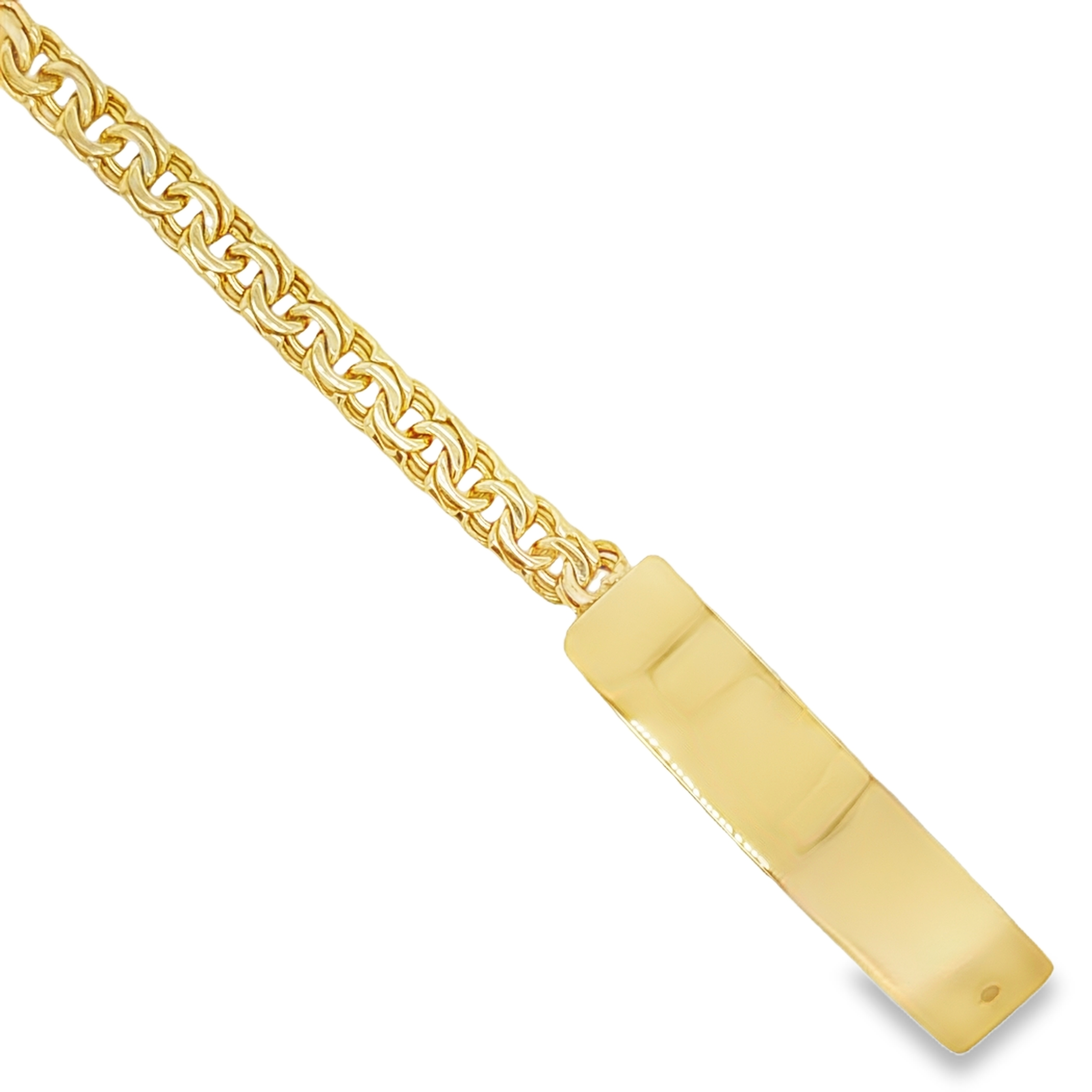 10KT Gold 6MM Solid Chino Link ID Bracelet 6" - Premium Classic Editio