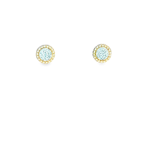 14KT YELLOW GOLD 0.20CT DIAMOND EARRINGS