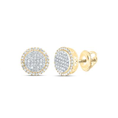 1/2CTW-NAT DIA NK FASHION ROUND EARRING