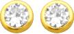 Gold Stud Earrings Broquele