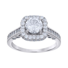 925 Sterling Silver Womens Cubic-Zirconia Fashion Ring Size 10