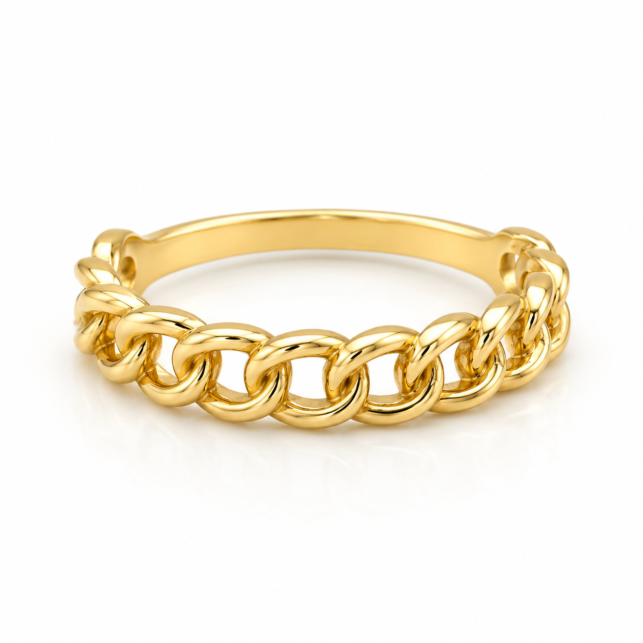 10KT Gold Cuban Ring for Women